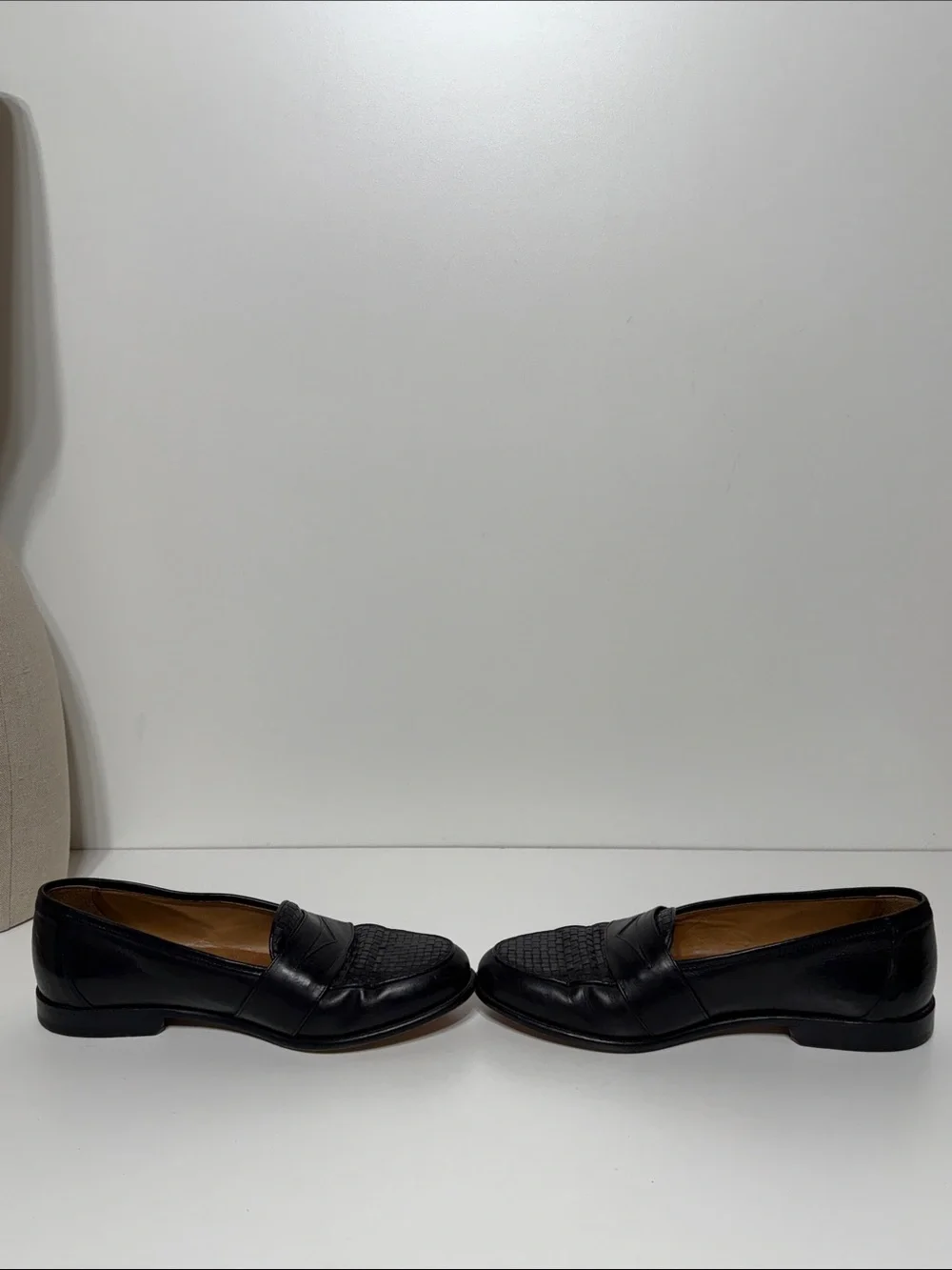 Vintage Basketweave Leather Penny Loafer
